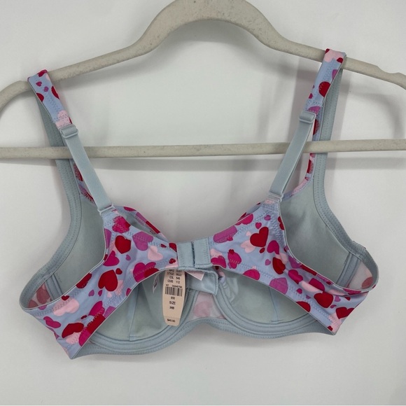 NWT Vintage y2K Victoria’s Secret heart bra blue red pink Sz 36B - Picture 3 of 7